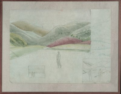 Studium dla Santissima Trinita, ok. 1924 (ołówek i akwarela na papierze) autorstwa Winifred Knights