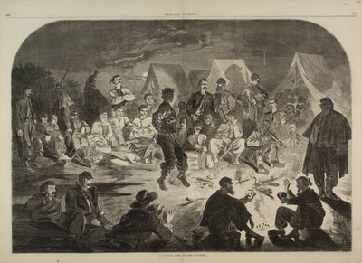 A Bivouac Fire on the Potomac, z Harper