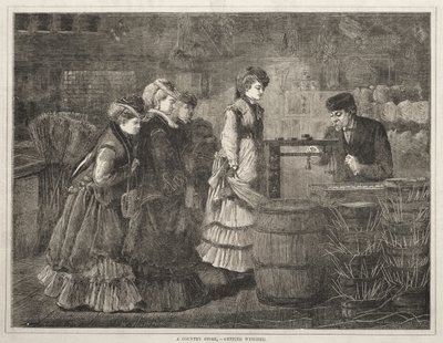 Sklep wiejski, ważenie towaru autorstwa Winslow Homer