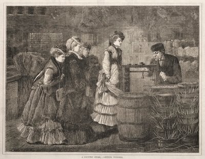 Sklep wiejski, Ważenie, 1871. autorstwa Winslow Homer