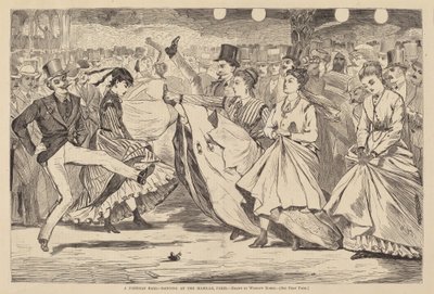 Bal paryski - Taniec w Mabille, Paryż, wydanie 1867. autorstwa Winslow Homer