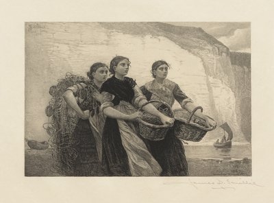Głos z klifów, grawerowany przez Jamesa Davida Smillie autorstwa Winslow Homer