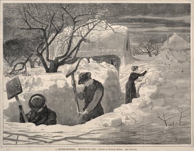 Zimowy poranek - odśnieżanie, 1871. autorstwa Winslow Homer
