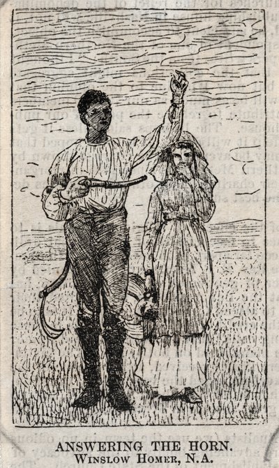 Odpowiadając na róg. autorstwa Winslow Homer