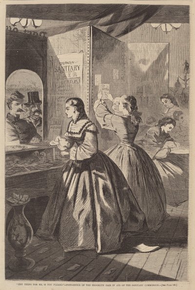 Wszystko dla mnie, jeśli zechcesz - Poczta Brooklyn Fair in Aid of..., opublikowana 1864 autorstwa Winslow Homer
