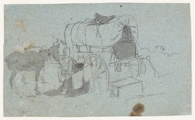 Wóz wojskowy i muł autorstwa Winslow Homer