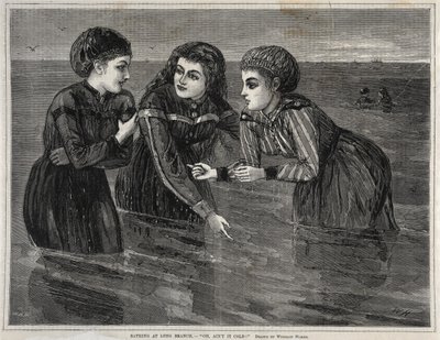 Kąpiel w Long Branch, - Och, nie jest zimno!, 1871. autorstwa Winslow Homer