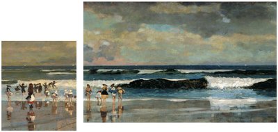 Scena na plaży amp; Na plaży autorstwa Winslow Homer