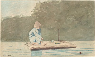 Chłopiec na tratwie autorstwa Winslow Homer
