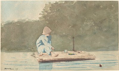 Chłopiec na tratwie, 1879. autorstwa Winslow Homer