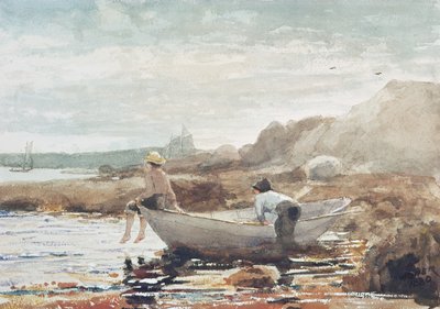 Chłopcy na plaży (akwarela na papierze) autorstwa Winslow Homer
