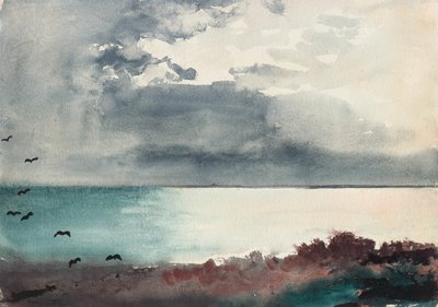 Zrywający się sztorm, wybrzeże Maine autorstwa Winslow Homer