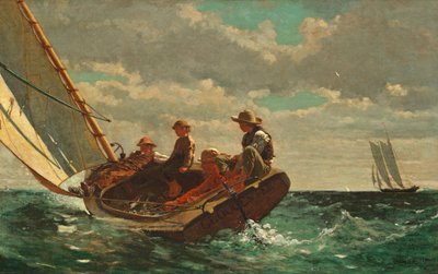 Breezing Up (pogodny wiatr) 1873-76 autorstwa Winslow Homer
