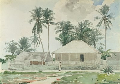 Kabiny, Nassau, 1885 (toaleta i ołówek na papierze) autorstwa Winslow Homer