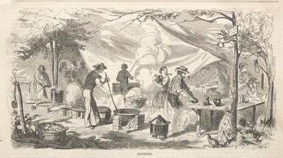 Szkice ze spotkania obozowego: Gotowanie, 1858. autorstwa Winslow Homer