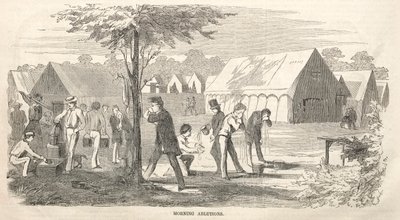 Szkice ze spotkania obozowego: poranne ablucje, 1858. autorstwa Winslow Homer