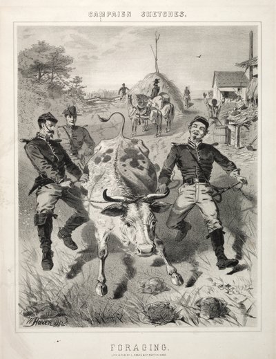 Szkice z kampanii: zdobywanie żywności autorstwa Winslow Homer