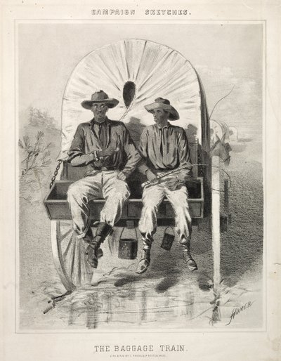 Szkice kampanii: Pociąg bagażowy, 1863. autorstwa Winslow Homer