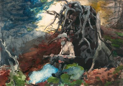 Ognisko, Adirondacks autorstwa Winslow Homer