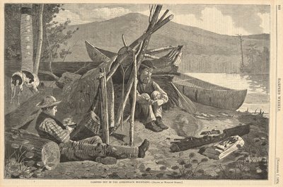 Kemping w górach Adirondack, z Harper autorstwa Winslow Homer