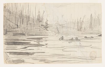 Kajaki na jeziorze autorstwa Winslow Homer