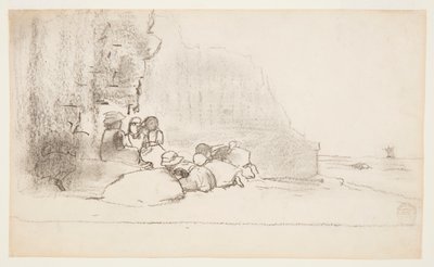 Dzieci bawiące się nad morzem, Cullercoats, Anglia autorstwa Winslow Homer
