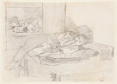 Chińczyk palący fajkę opiumową w klubie przy Baxter Street w Nowym Jorku autorstwa Winslow Homer