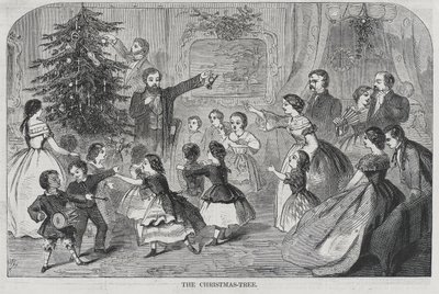 Boże Narodzenie — zbieranie wiecznie zielonych drzewek bożonarodzeniowych autorstwa Winslow Homer