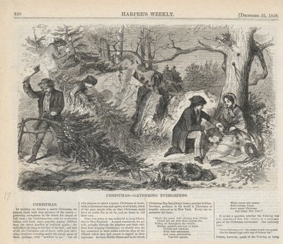 Zimozielone bożonarodzeniowe, od Harper autorstwa Winslow Homer