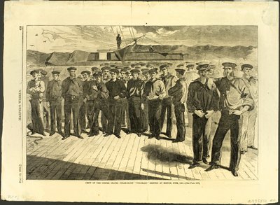 Załoga amerykańskiego statku parowego "Colorado" wysłanego do Bostonu w czerwcu 1861 r. autorstwa Winslow Homer