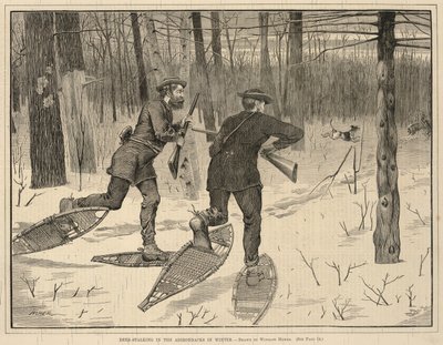 Deer-Stalking in the Adirondacks in Winter, z Every Saturday, A Journal of Choice Reading, 21 stycznia 1871 r. autorstwa Winslow Homer