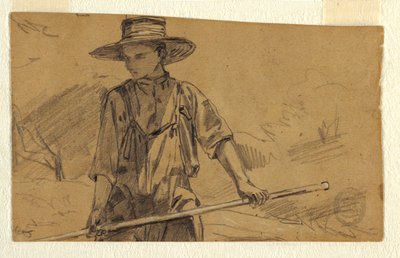 Rysunek, sianokosy, ok. 1864 r. autorstwa Winslow Homer