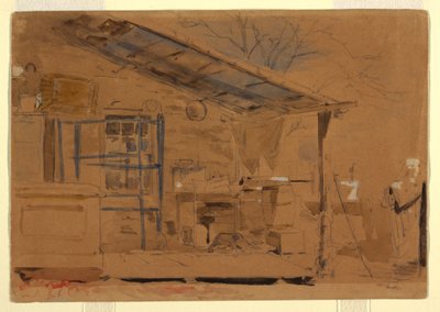 Rysunek, Dom z gankiem, ok. 1858-60 autorstwa Winslow Homer
