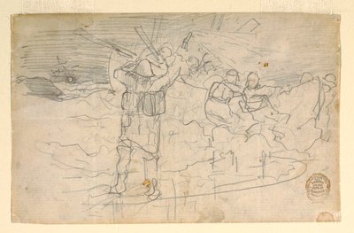 Rysunek, Czerwone światło, prawdopodobnie 1883 autorstwa Winslow Homer