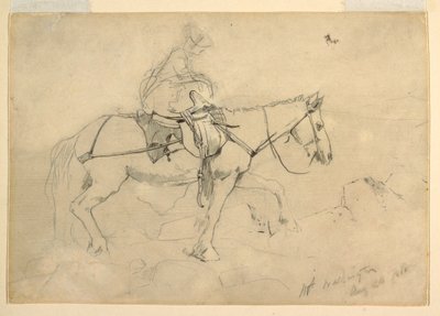 Rysunek, studium do "Bridle Path, White Mountains", 24 sierpnia 1868 r. autorstwa Winslow Homer