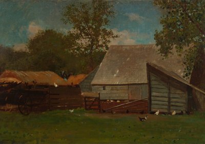 Gospodarstwo z Kaczkami i Kurczakami autorstwa Winslow Homer