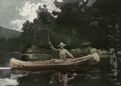 Fishing in the North Woods, wyd. L. Prang & Co., 1896 autorstwa Winslow Homer