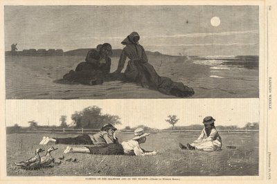 Flirtowanie nad brzegiem morza i na łące, z Harper autorstwa Winslow Homer