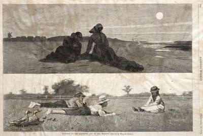Flirt nad brzegiem morza i na łące, 1874. autorstwa Winslow Homer