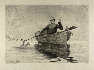 Wędkarstwo muchowe, jezioro Saranac autorstwa Winslow Homer