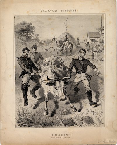 Żerowanie, ilustracja ze „Szkiców kampanii” autorstwa Winslow Homer