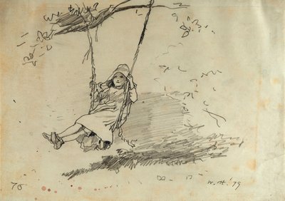 Dziewczyna na huśtawce, 1879 autorstwa Winslow Homer