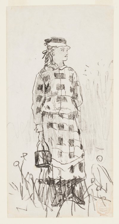 Dziewczyna z wiaderkiem autorstwa Winslow Homer