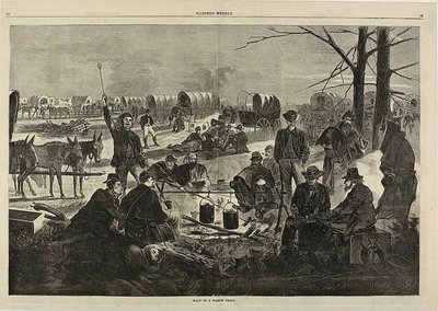 Zatrzymanie pociągu z wagonami autorstwa Winslow Homer