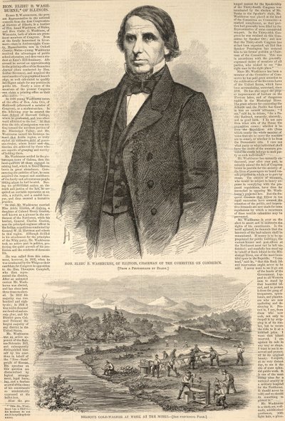 Czcigodny Elihu B. Washburne z Illinois, przewodniczący Komisji Handlu, z Harper