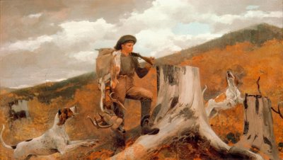 Łowca i psy autorstwa Winslow Homer