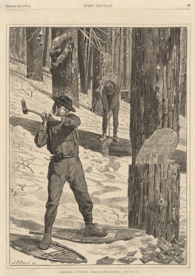 Trzepotanie zimą, od każdej soboty 28 stycznia 1871 r. autorstwa Winslow Homer