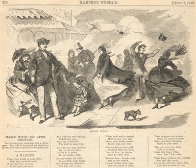 Marcowe wiatry, z Harper autorstwa Winslow Homer