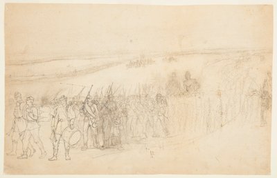 Maszerująca kolumna piechoty autorstwa Winslow Homer