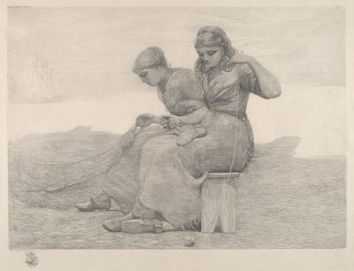 Naprawianie sieci autorstwa Winslow Homer